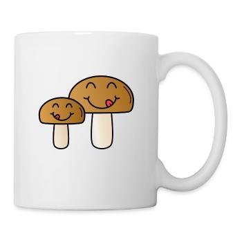 champignons - Mug blanc - blanc - Droite