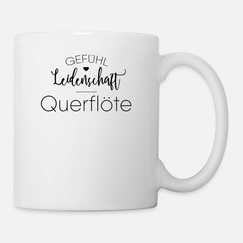 Querflöte Instrument Geschenk - Tasse - Weiß