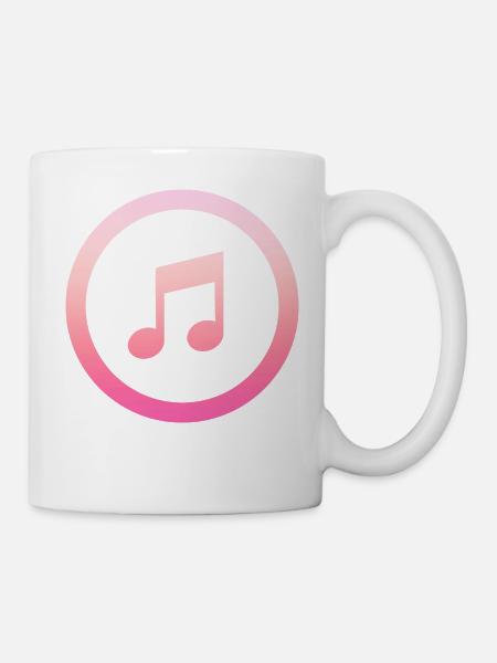 Simple Simple Pink Music Design / Symbol - Mug - white