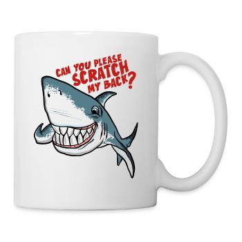 Great White Shark Scratch My Back - Tasse - Weiß - Rechts