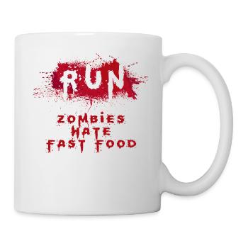 Zombies hate Fastfood ZOMBIE - Mug blanc - blanc - Droite