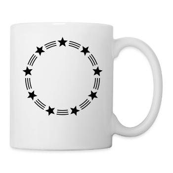 STARS CIRCLE MONOGRAMS FRAMES - Tasse - Weiß - Rechts