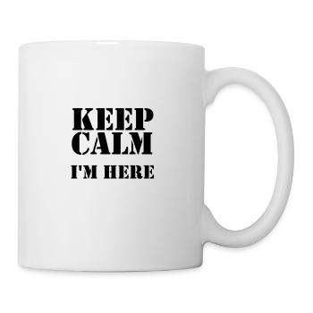 reste calme je suis là - Mug blanc - blanc - Droite