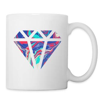 Simple colorful diamond design / symbol - Mug - white - Right