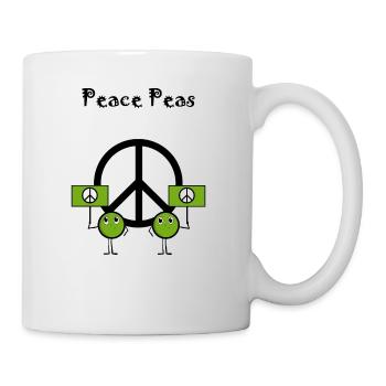 Peace peas - Tasse - Weiß - Rechts