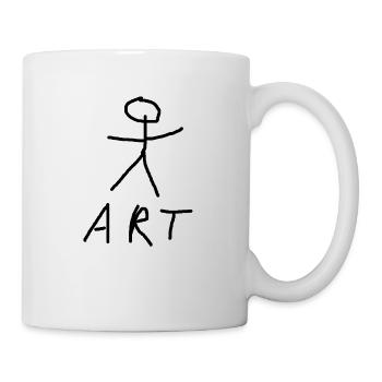 Art cadeau stick figure art - Mug blanc - blanc - Droite