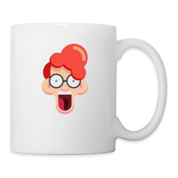 Crazy redhead with glasses - Mug - white - Right