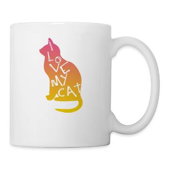 I love my cat - Tasse - Weiß - Rechts