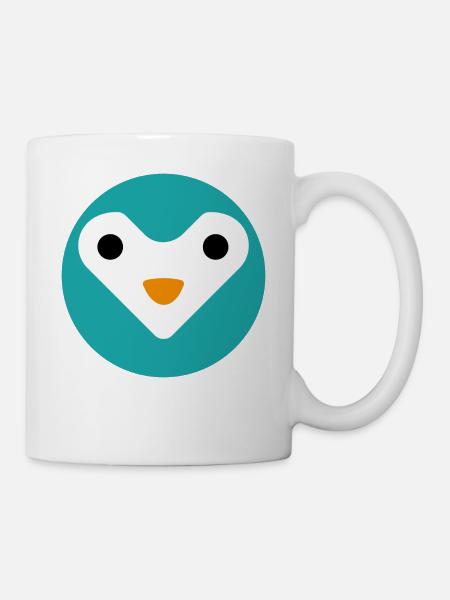 Minimalistische süße Eule - Tasse - Weiß