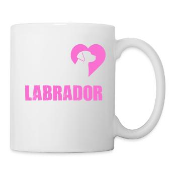Hund Hunde Labrador Frau Liebe Haustier Geschenk - Tasse - Weiß - Rechts