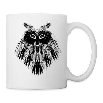 Owl owl black calligraphic - Mug - white - Right