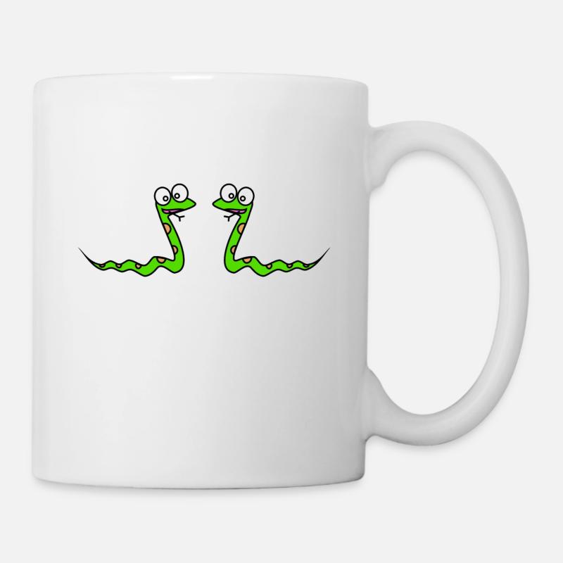 Schlange Freunde Tiere Kinder Geschenk idee kumpel - Tasse - Weiß