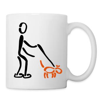 Gassi Hund 2C - Tasse - Weiß - Rechts
