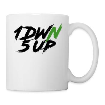 1DWN5UP black - Mug - white - Right