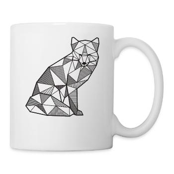 Fuchs Geometrisch fox Geschenk idee Wald wild Tier - Tasse - Weiß - Rechts