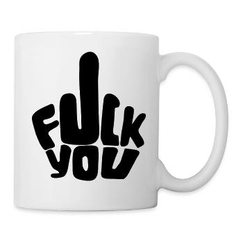 FUCK YOU - Mug blanc - blanc - Droite