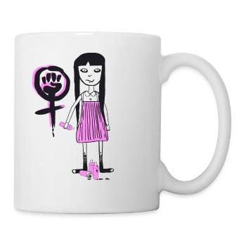 Molly - Girl Power, feministisches Graffiti - Tasse - Weiß - Rechts