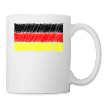 Deutschlandfahne Deutschlandflagge Weltmeister - Tasse - Weiß - Rechts