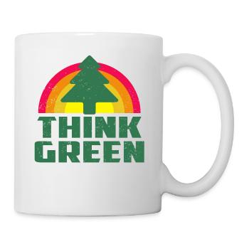 Cool Think Green T-shirt - Tasse - Weiß - Rechts