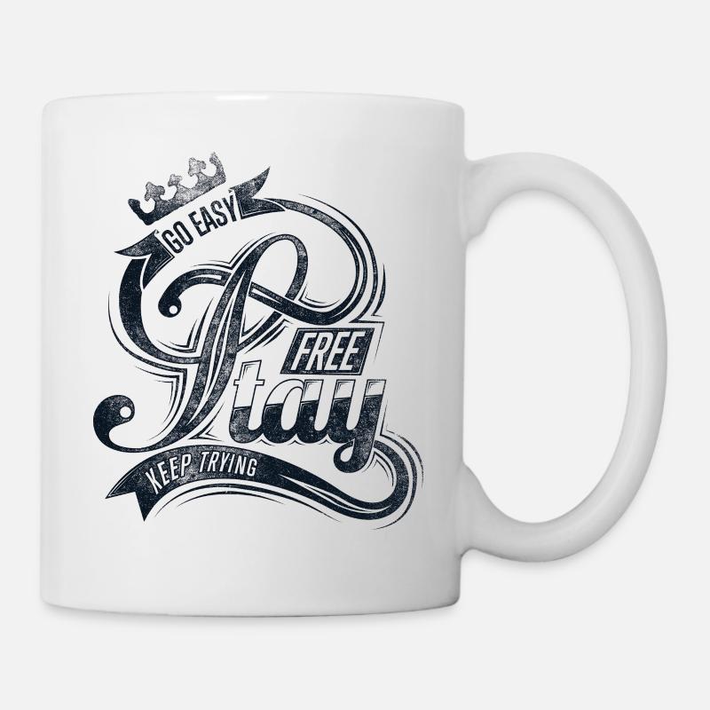 Restez libre - Mug blanc - blanc
