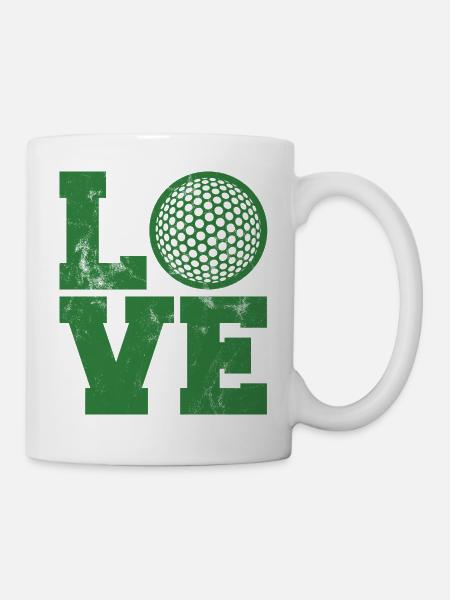 Golf Caddy Pole golfowe Putter Yardage Gift Tee - Kubek - biały