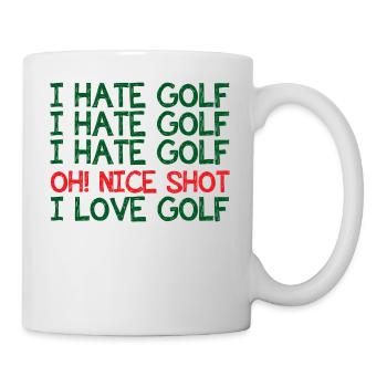 Golf Caddy Golf Course Putter Yardage cadeau Tee - Mug blanc - blanc - Droite