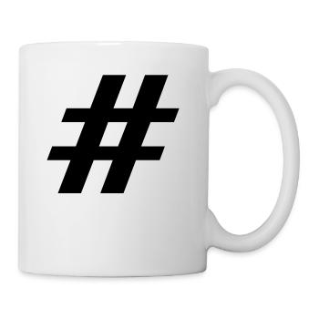 Hashtag - Tasse - Weiß - Rechts