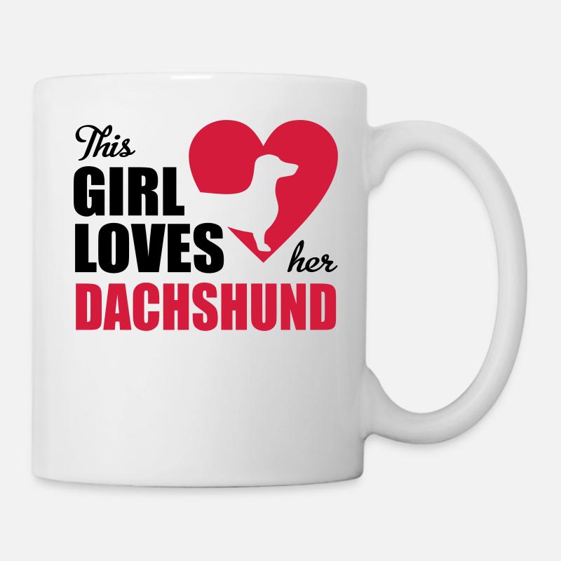 dachshund - Mug - white