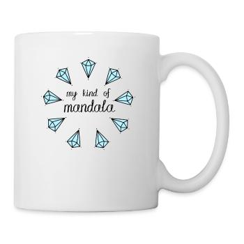 Diamonds are my kind of mandala, T-Shirt - Tasse - Weiß - Rechts