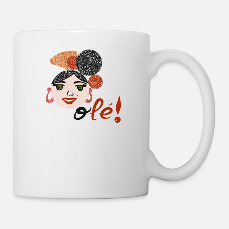 Flamenco and OLEE!! - Mug - white
