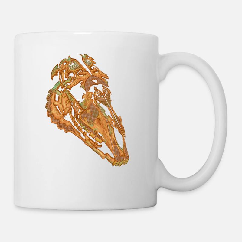 Spitze Schädel - Tasse - Weiß
