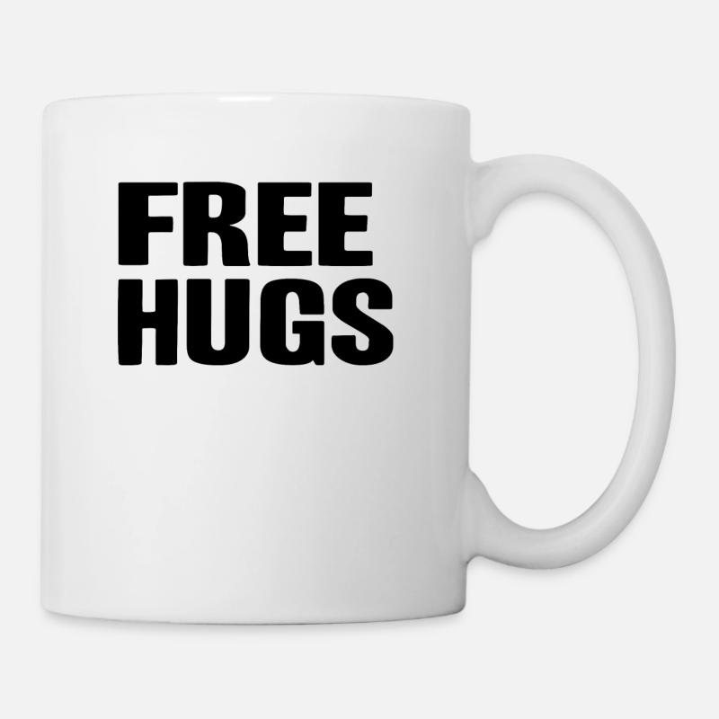 Gratuit câlin amical heureux cadeau idée - Mug blanc - blanc