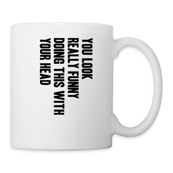 Head Turn Ingenious Shirt Smart Fun Gift - Mug - white - Right