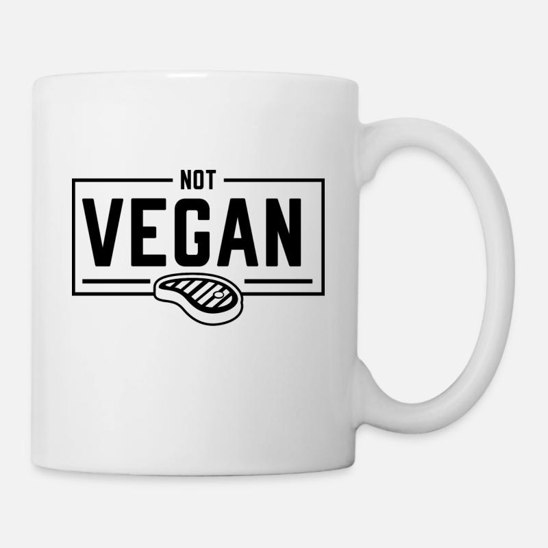 PAS VEGAN - Mug blanc - blanc