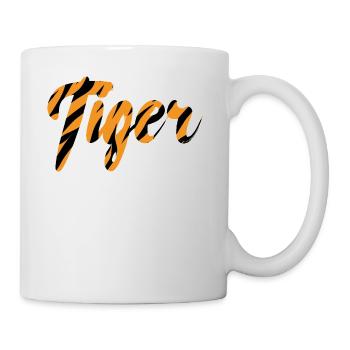 Tiger lettering pattern black stripes - Mug - white - Right