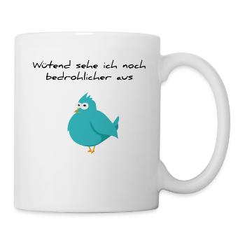 Wütend sehe ich noch bedrohlicher aus - Tasse - Weiß - Rechts