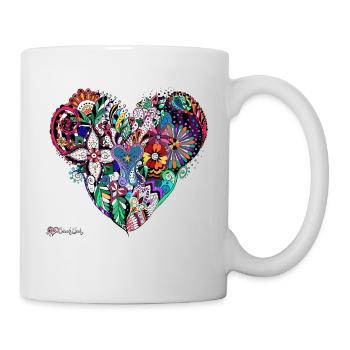 Mandala heart colorful. - Mug - white - Right