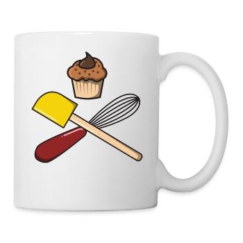 baking baker tart gift idea cake - Mug - white - Right
