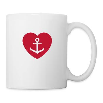Coeur avec ancre - ancre avec coeur - Mug blanc - blanc - Droite