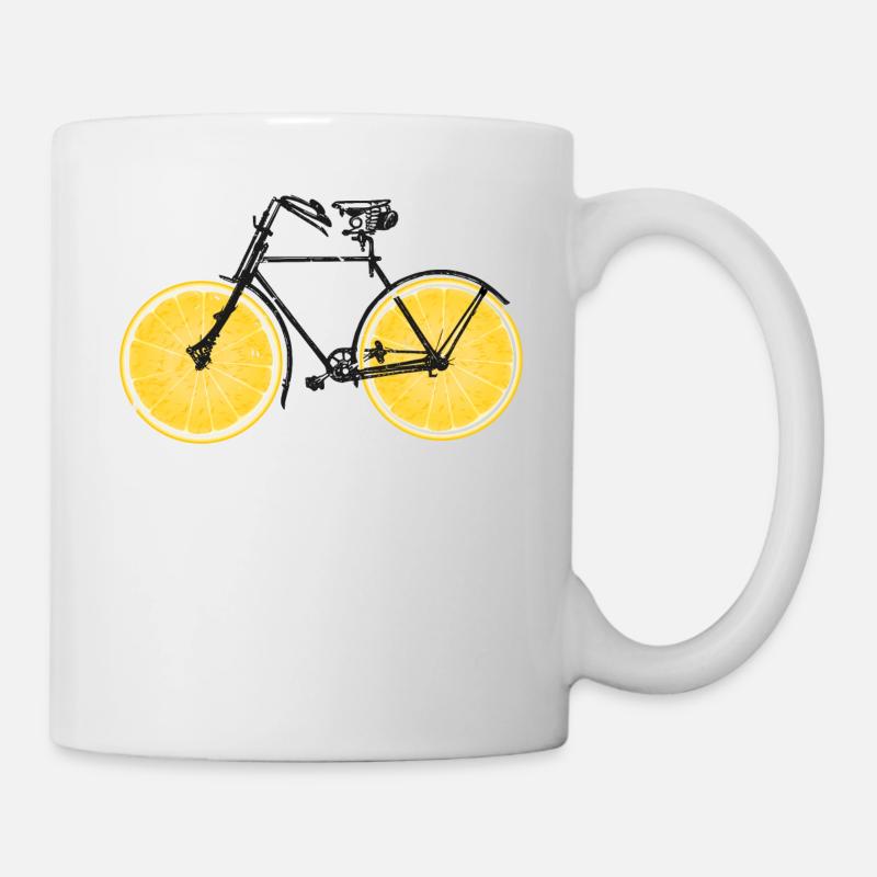 Bicycle oranges lemons - Mug - white