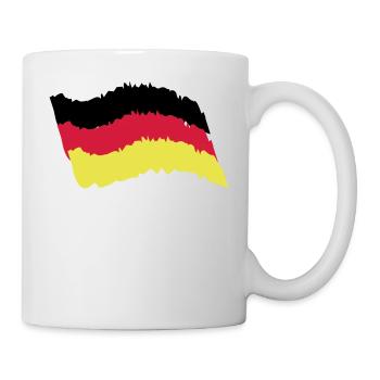 Deutschland Fahne - Tasse - Weiß - Rechts