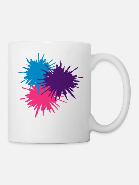 Paint splodge - Tasse - Weiß
