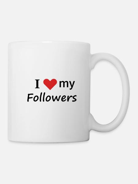 J’aime mes abonnés Instagram Internet Tweet - Mug blanc - blanc