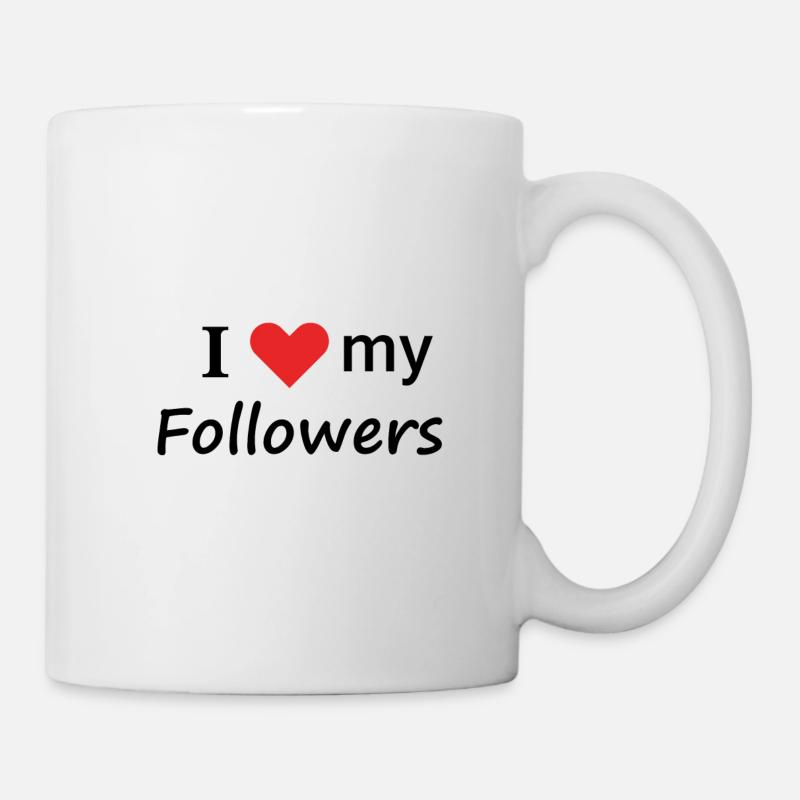 J’aime mes abonnés Instagram Internet Tweet - Mug blanc - blanc