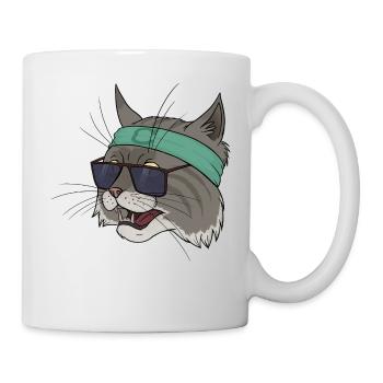 Fitness Cat Cardio Yoga Workout Gym Training - Mug - white - Right