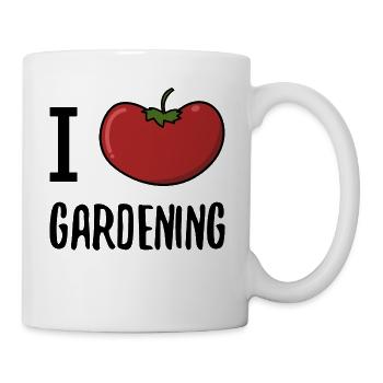 Gardener gardening i love gift tomato garden - Mug - white - Right