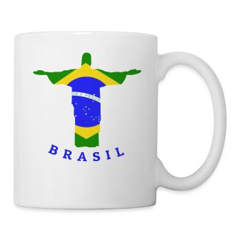 Statue de drapeau du Brésil - Mug blanc - blanc - Droite