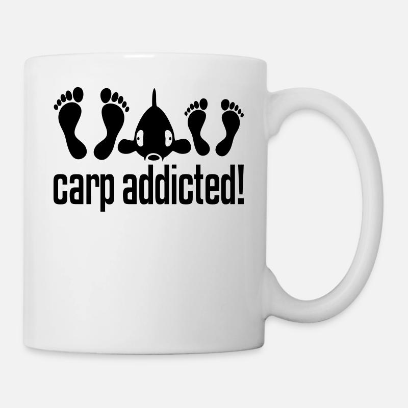 CARP ADDICTED! - Tasse - Weiß