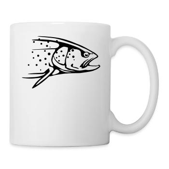 Forelle - Tasse - Weiß - Rechts