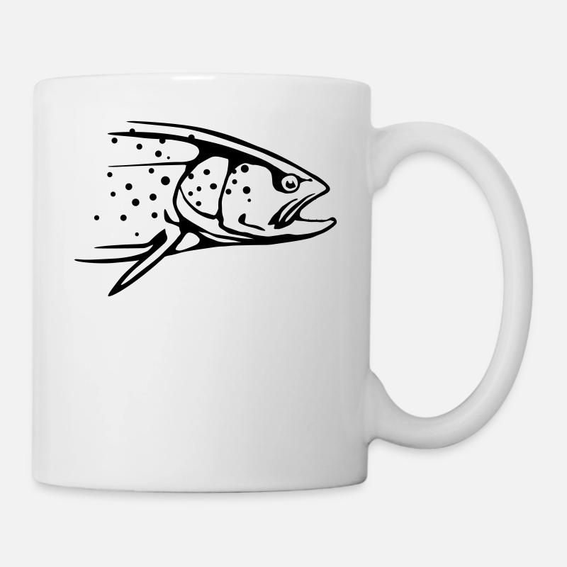 Forelle - Tasse - Weiß